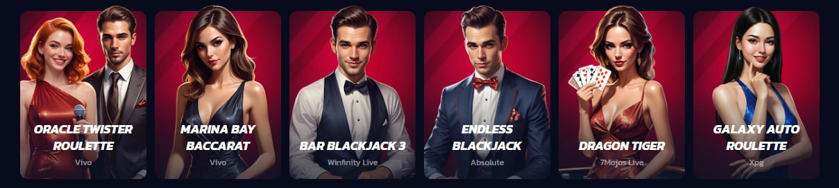 rapter casino live games