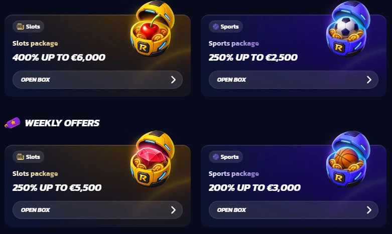 rapter casino welcome offers